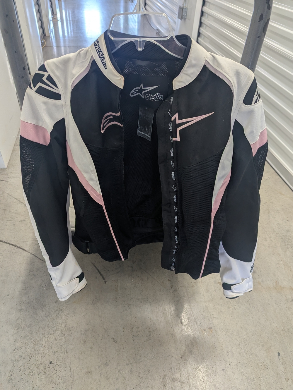Alpinestars Black White & Pink Women's Utility Motorcycle Jacket